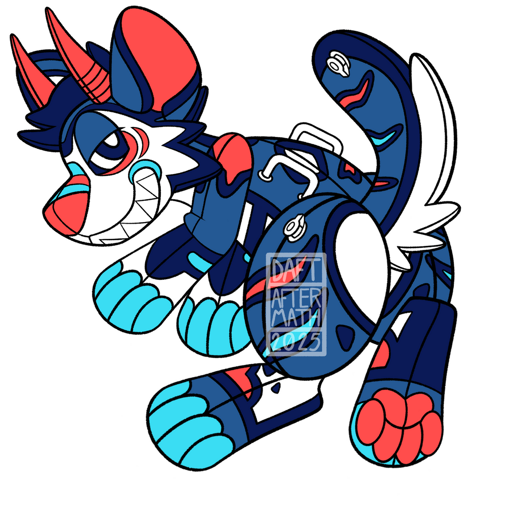 Pooltoy Aftermath Furry Fursona Enamel Pin