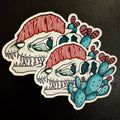 Dilophosaurus Fossil Dinosaur Desert Fang Designs Logo Vinyl Sticker