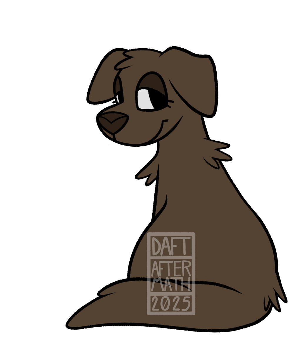 Cartoon Chocolate Labrador Vinyl Sticker