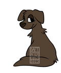 Cartoon Chocolate Labrador Vinyl Sticker