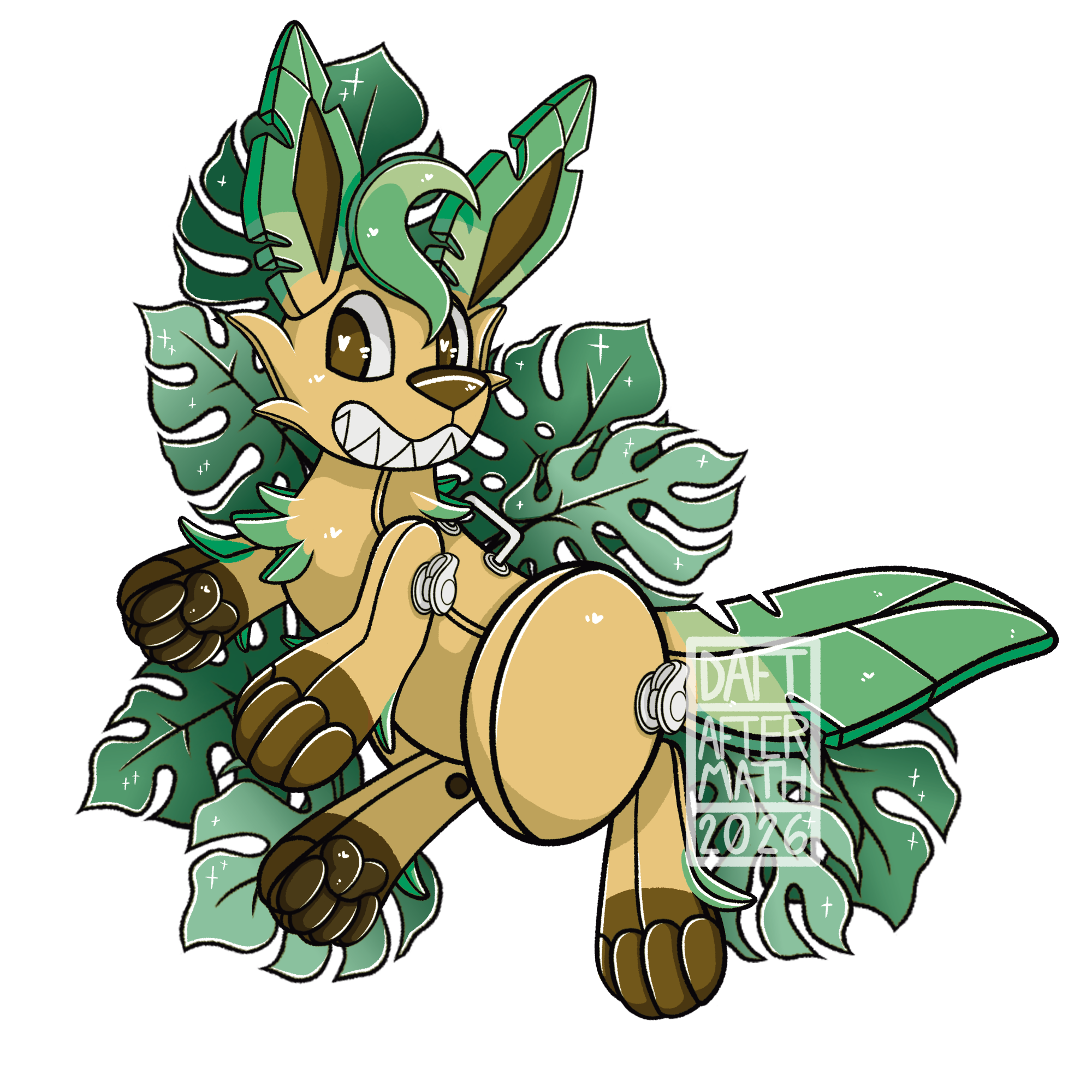 Pool Toy Leafeon Regular or Shiny Vinyl Sticker