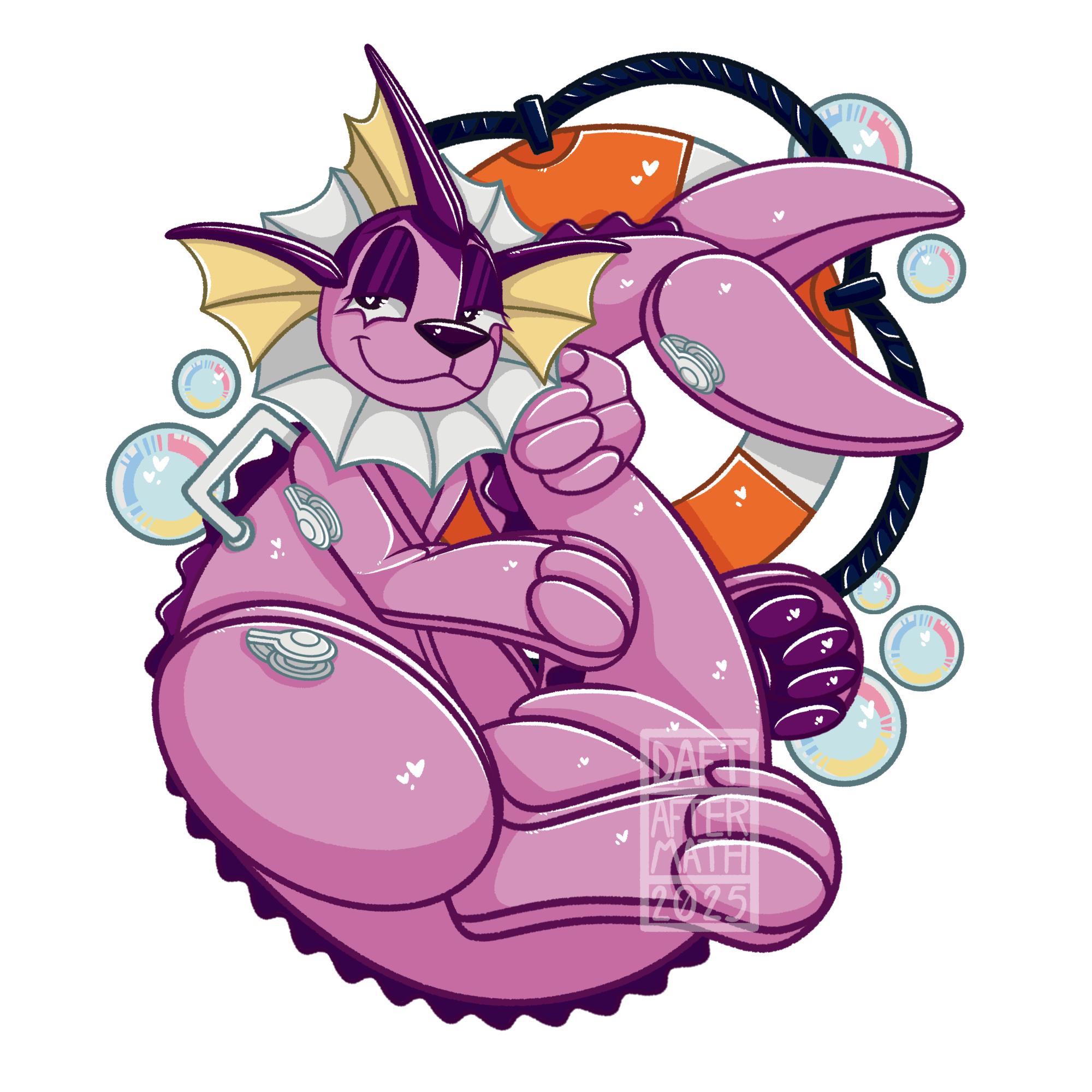 Pool Toy Vaporeon Regular or Shiny Vinyl Sticker