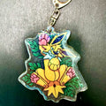 Shiny/Regular Jolteon Pooltoy Enamel Coated Keychain Holographic Finish