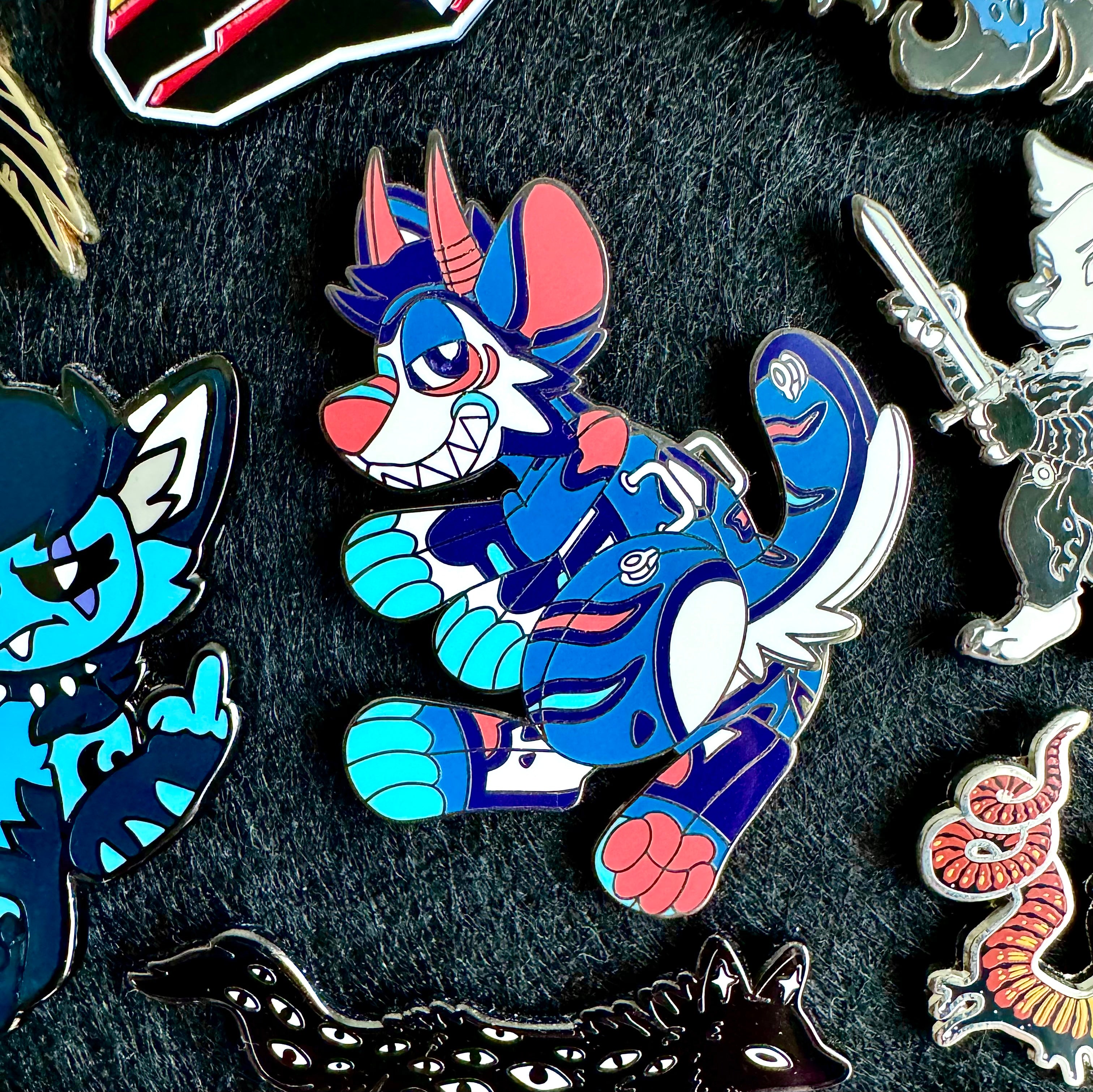 Pooltoy Aftermath Furry Fursona Enamel Pin