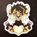 Hypnotic Zira Cheetah Furry Fursona Matte or Holographic Vinyl Sticker
