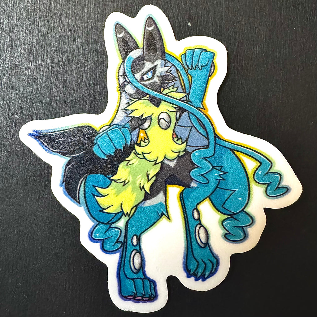 Mega Lucario Z Matte or Holographic Vinyl Sticker