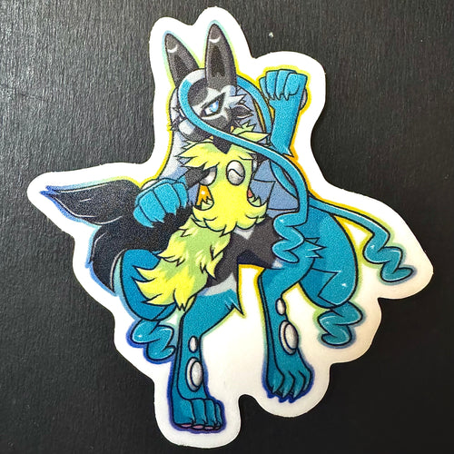 Mega Lucario Z Matte or Holographic Vinyl Sticker