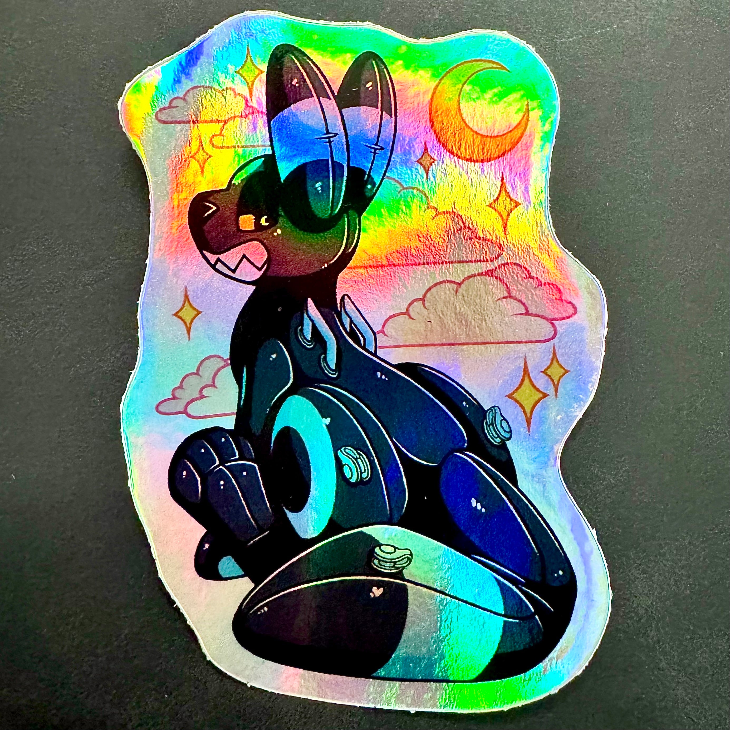Pool Toy Moonbreon Umbreon Regular or Shiny Vinyl Sticker