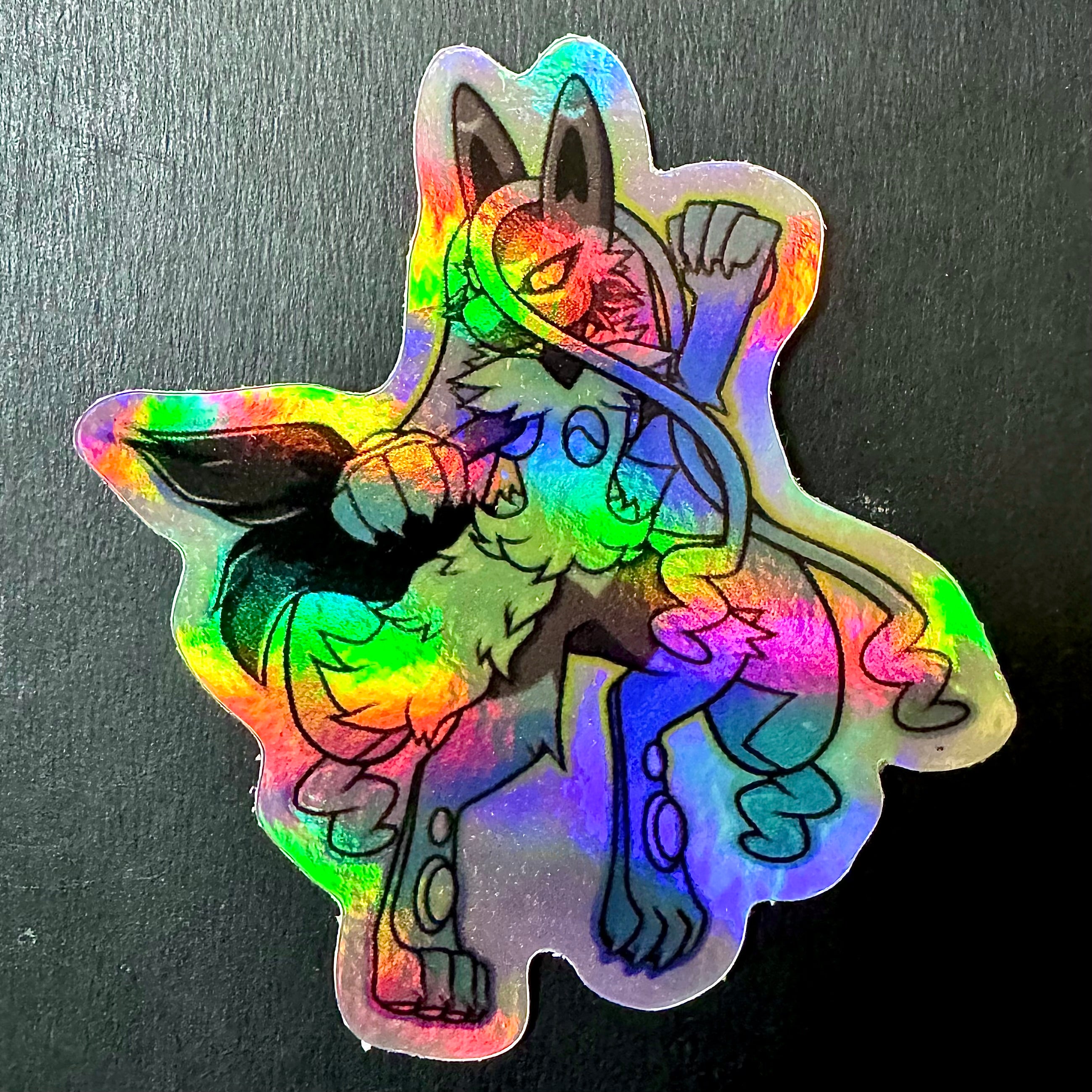 Mega Lucario Z Matte or Holographic Vinyl Sticker