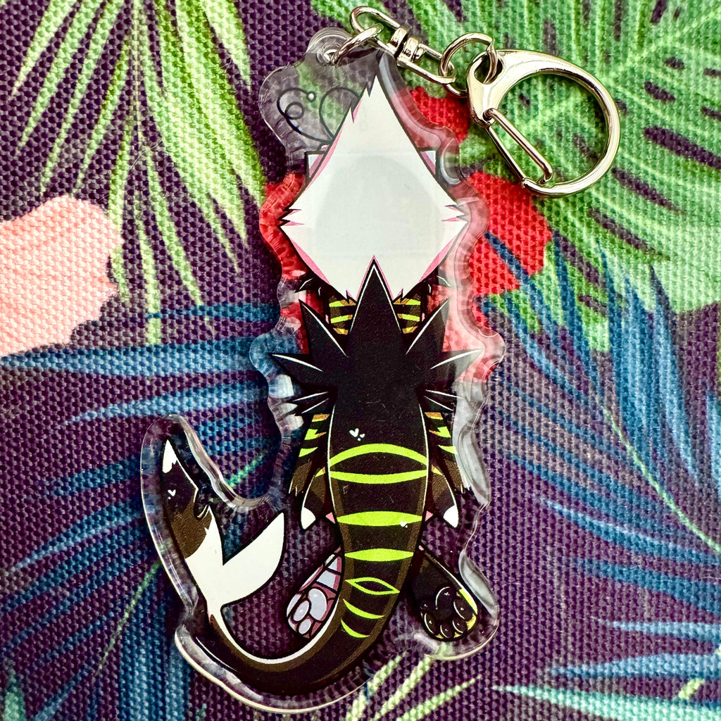 Furry Fursona TV Head Television Enamel Coated Keychain