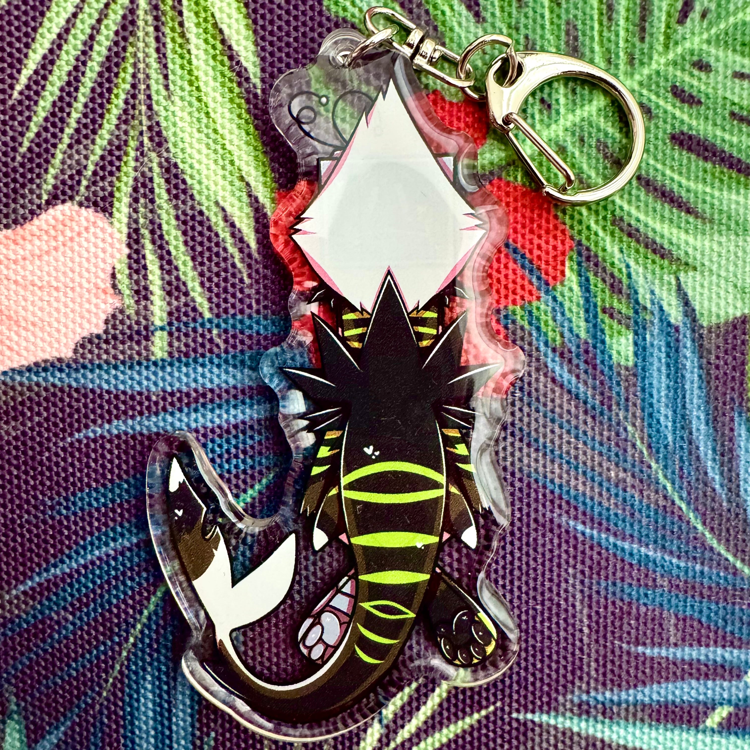 Furry Fursona TV Head Television Enamel Coated Keychain