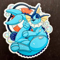 Pool Toy Vaporeon Regular or Shiny Vinyl Sticker