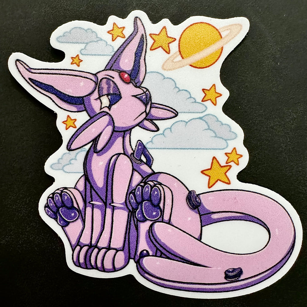 Pool Toy Espeon Alien Cat Regular or Shiny Vinyl Sticker