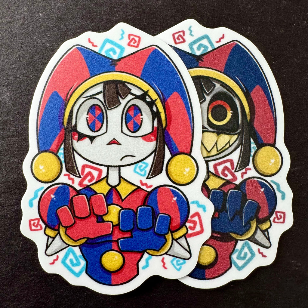 Digital Circus Pomni or Possessed Pomni Vinyl Sticker