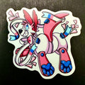 Pool Toy Sylveon Regular or Shiny Vinyl Sticker
