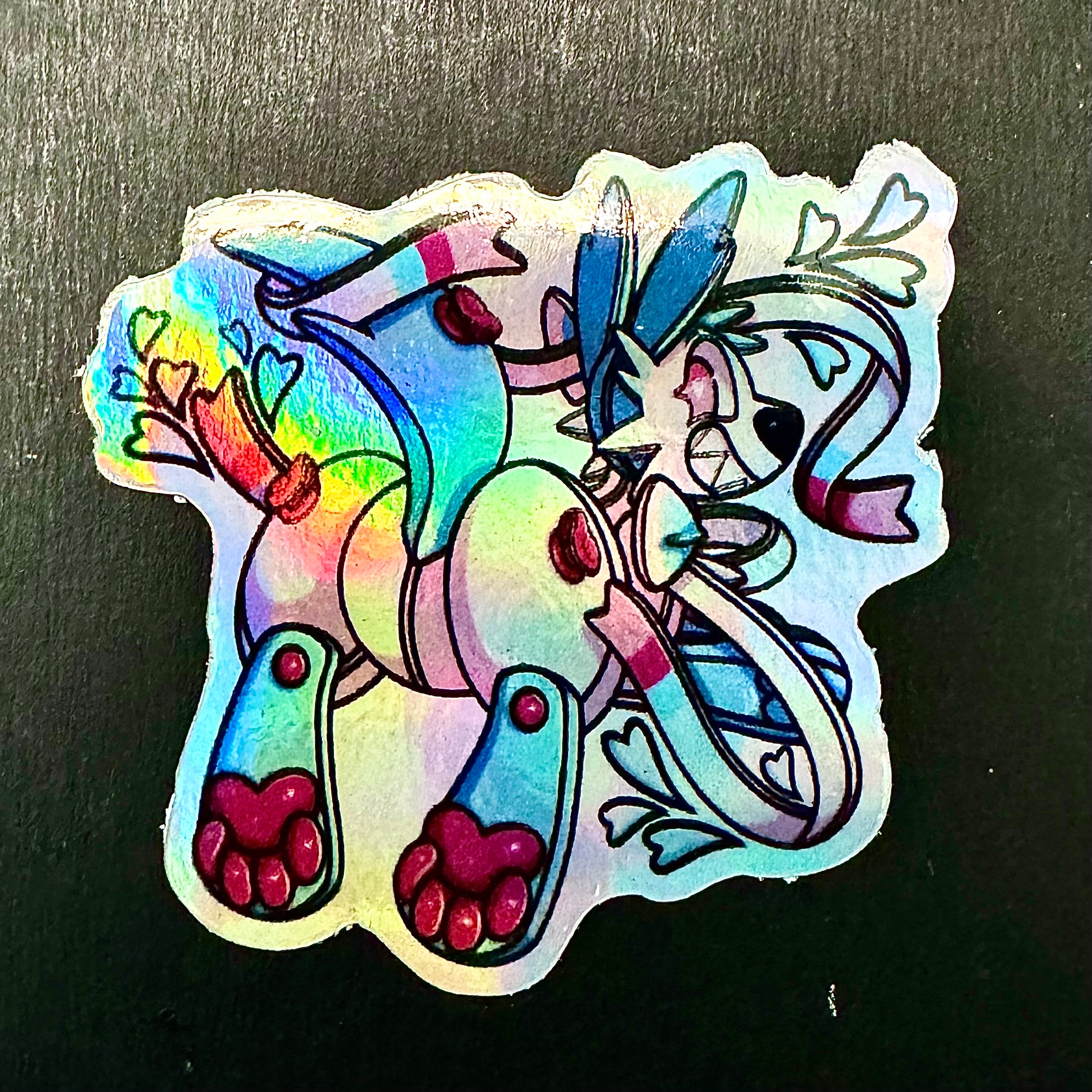 Pool Toy Sylveon Regular or Shiny Vinyl Sticker